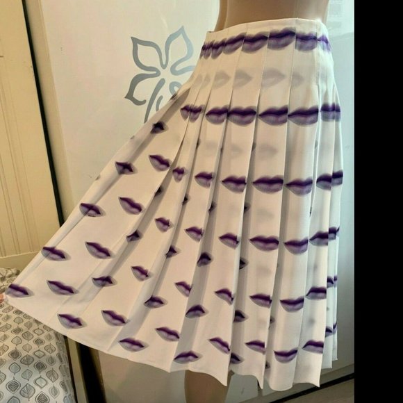 PRADA LIPS LIP PRINT SKIRT ICONIC VINTAGE S2000 RARE COLLECTIBLE SIZE 40 / US 6 - Picture 5 of 13